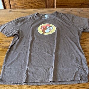 Brown Short Sleeve Tee with Graphic Design